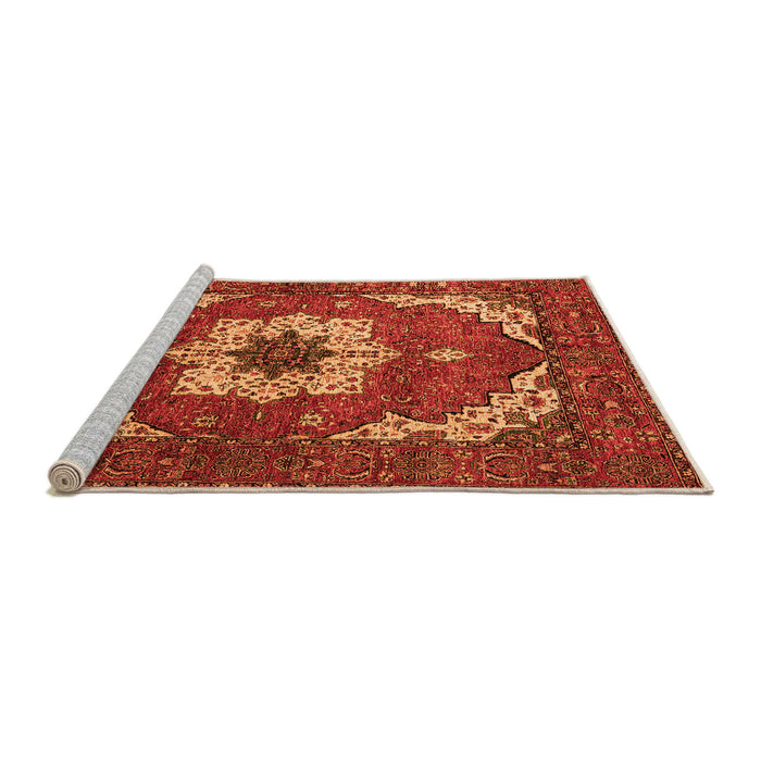 Sideview of Machine Washable Persian Orange Traditional Area Rugs, wshabs4159org
