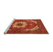 Sideview of Machine Washable Persian Orange Traditional Area Rugs, wshabs4159org