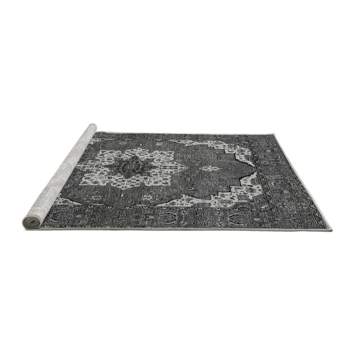 Sideview of Machine Washable Persian Gray Traditional Rug, wshabs4159gry