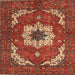 Square Abstract Red Persian Rug, abs4159