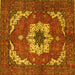 Square Persian Yellow Traditional Rug, abs4159yw