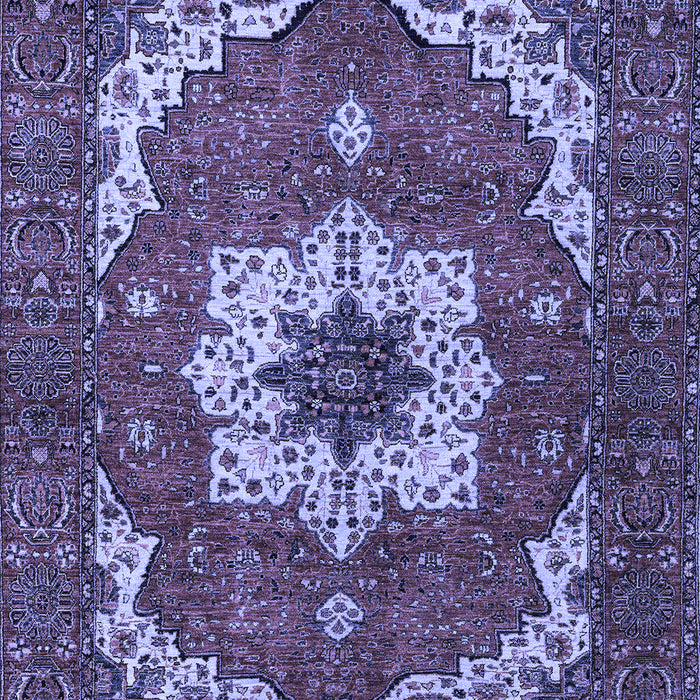Machine Washable Persian Blue Traditional Rug, wshabs4159blu