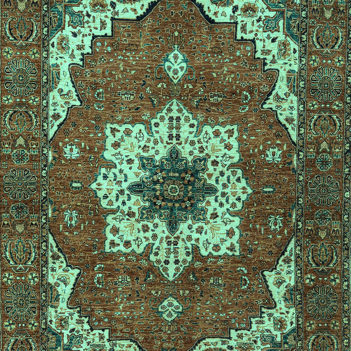 Machine Washable Persian Turquoise Traditional Area Rugs, wshabs4159turq