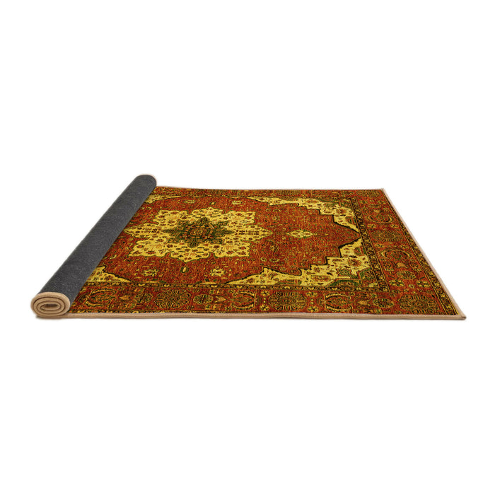 Sideview of Persian Yellow Traditional Rug, abs4159yw