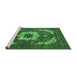 Sideview of Machine Washable Persian Emerald Green Traditional Area Rugs, wshabs4159emgrn