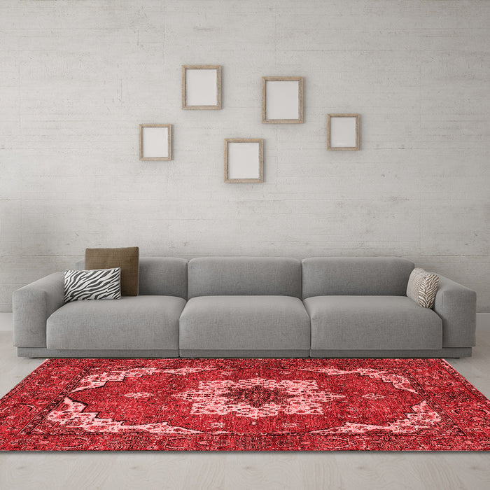 Traditional Red Washable Rugs
