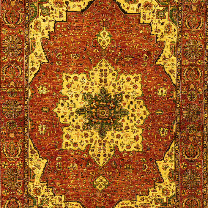 Machine Washable Persian Yellow Traditional Rug, wshabs4159yw