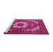 Sideview of Machine Washable Persian Pink Traditional Rug, wshabs4159pnk