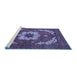 Sideview of Machine Washable Persian Blue Traditional Rug, wshabs4159blu