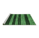 Sideview of Machine Washable Abstract Emerald Green Modern Area Rugs, wshabs415emgrn