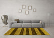 Machine Washable Abstract Yellow Modern Rug in a Living Room, wshabs415yw