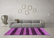 Machine Washable Abstract Purple Modern Area Rugs in a Living Room, wshabs415pur