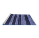 Sideview of Machine Washable Abstract Blue Modern Rug, wshabs415blu