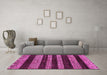 Machine Washable Abstract Pink Modern Rug in a Living Room, wshabs415pnk