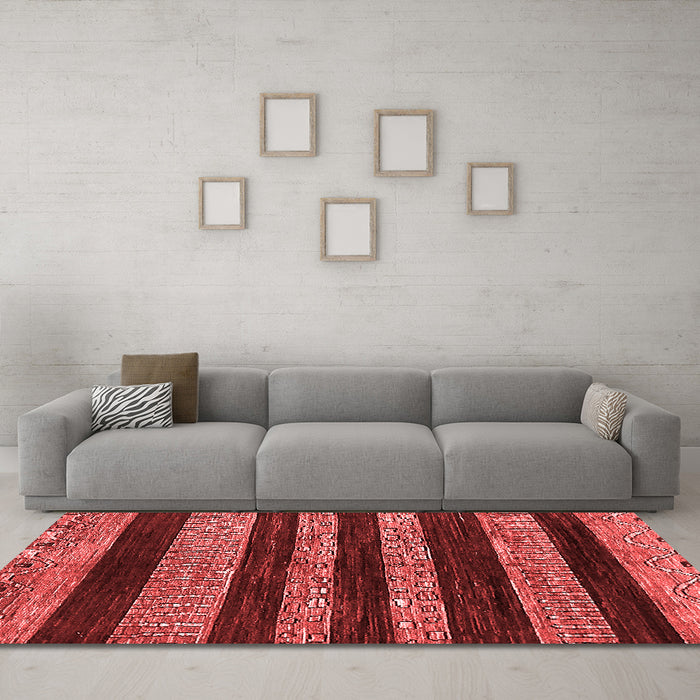 Modern Red Washable Rugs