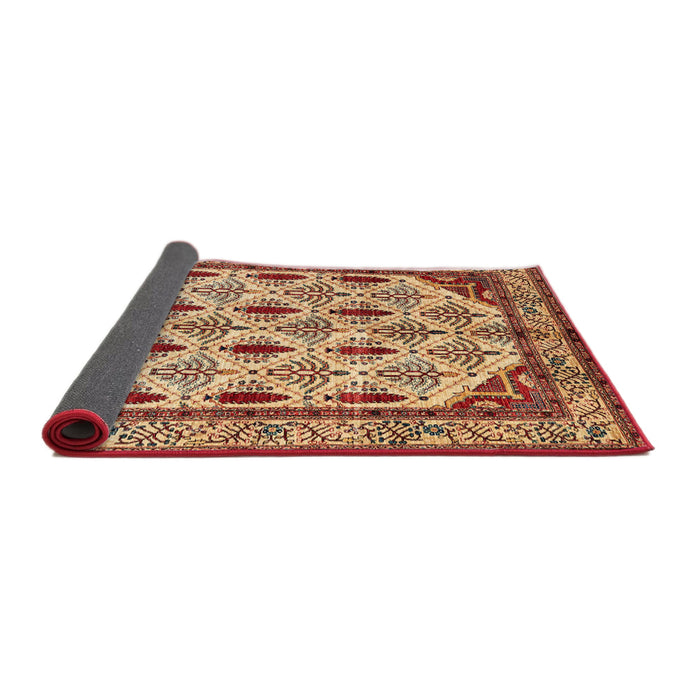 Sideview of Abstract Red Modern Rug, abs4160