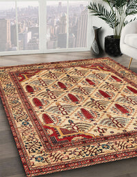 Abstract Red Modern Rug, abs4160