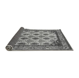 Sideview of Abstract Gray Modern Rug, abs4160gry