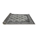 Sideview of Abstract Gray Modern Rug, abs4160gry