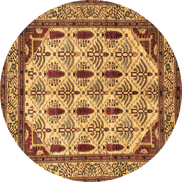 Round Machine Washable Abstract Brown Modern Rug, wshabs4160brn