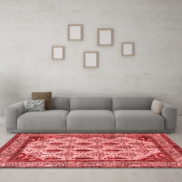 Modern Red Washable Rugs