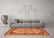 Machine Washable Abstract Orange Modern Area Rugs in a Living Room, wshabs4160org