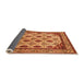 Sideview of Abstract Orange Modern Rug, abs4160org