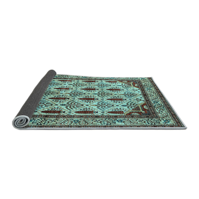 Sideview of Abstract Light Blue Modern Rug, abs4160lblu