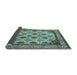 Sideview of Abstract Light Blue Modern Rug, abs4160lblu