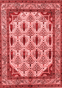 Abstract Red Modern Rug, abs4160red