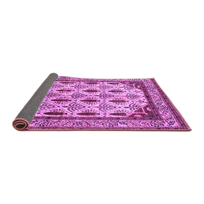 Sideview of Abstract Purple Modern Rug, abs4160pur