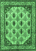 Machine Washable Abstract Emerald Green Modern Area Rugs, wshabs4160emgrn