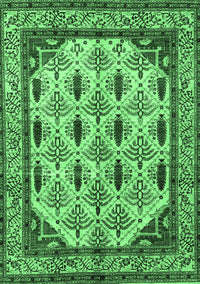 Abstract Emerald Green Modern Rug, abs4160emgrn