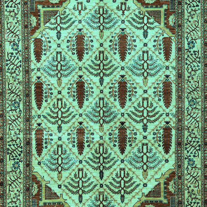 Machine Washable Abstract Turquoise Modern Area Rugs, wshabs4160turq