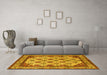 Machine Washable Abstract Yellow Modern Rug in a Living Room, wshabs4160yw