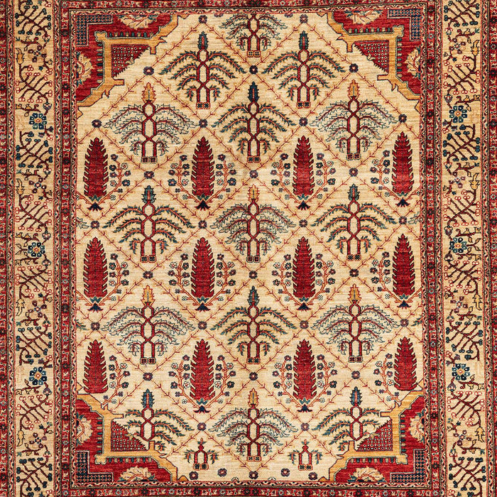 Machine Washable Abstract Tomato Red Rug, wshabs4160