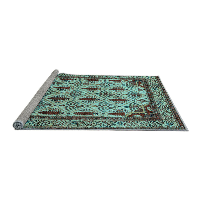 Sideview of Machine Washable Abstract Light Blue Modern Rug, wshabs4160lblu