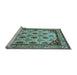 Sideview of Machine Washable Abstract Light Blue Modern Rug, wshabs4160lblu