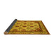 Sideview of Abstract Yellow Modern Rug, abs4160yw