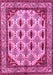 Machine Washable Abstract Pink Modern Rug, wshabs4160pnk