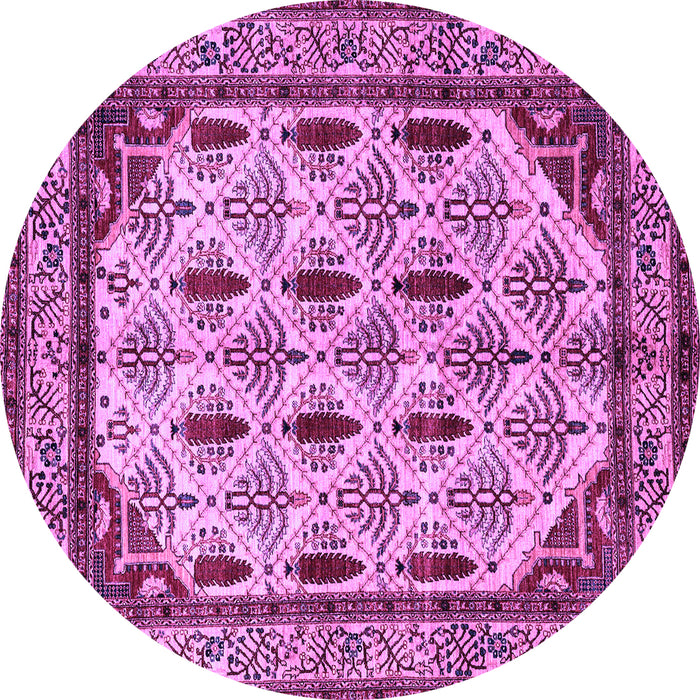 Round Abstract Purple Modern Rug, abs4160pur