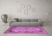 Machine Washable Abstract Purple Modern Area Rugs in a Living Room, wshabs4161pur