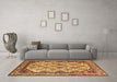 Machine Washable Abstract Brown Modern Rug in a Living Room,, wshabs4161brn