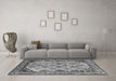 Machine Washable Abstract Gray Modern Rug in a Living Room,, wshabs4161gry