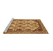 Sideview of Machine Washable Abstract Brown Modern Rug, wshabs4161brn