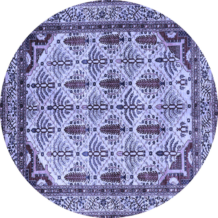 Round Machine Washable Abstract Blue Modern Rug, wshabs4161blu