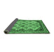 Sideview of Abstract Emerald Green Modern Rug, abs4161emgrn