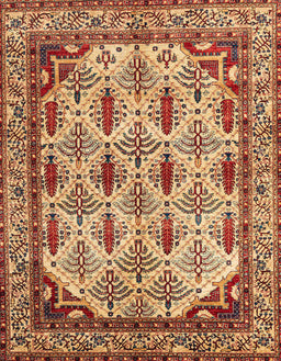Abstract Fire Brick Red Modern Rug, abs4161