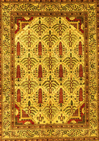 Abstract Yellow Modern Rug, abs4161yw