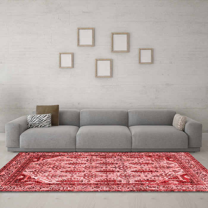 Modern Red Washable Rugs